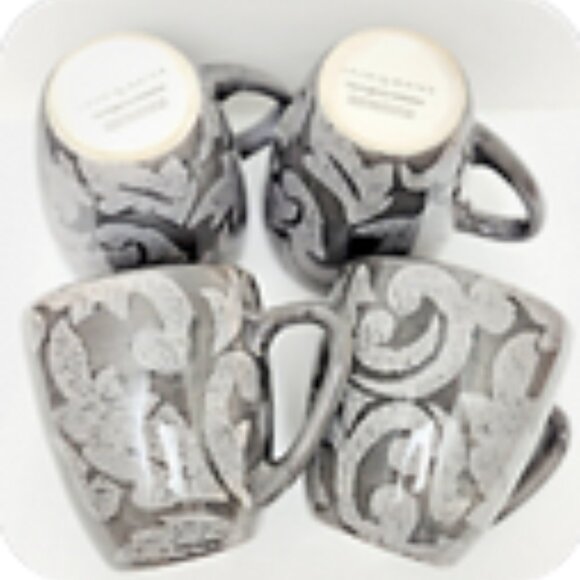 Limited Edition Laurie Gate The Regency Collection 4 Mug Set RARE Gray Edition - Picture 3 of 7